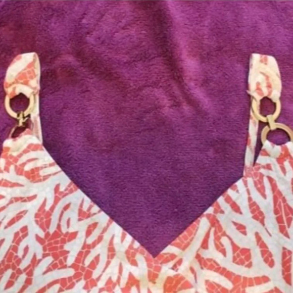 Michael Kors SZ 6 Coral One Piece Swimsuit - Picture 8 of 10